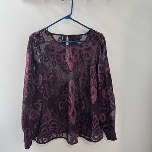 Torrid elegant  Lace Top - maroon
